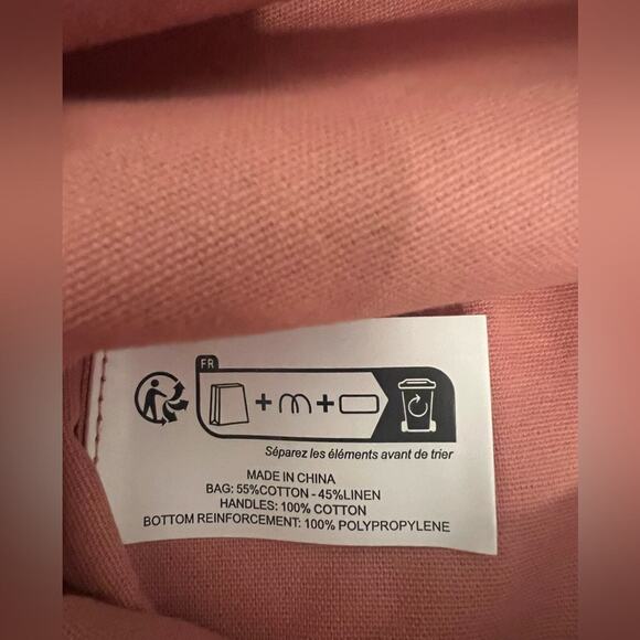 DIOR DIORIVIERA CD Christian Pink TOTE BEACH BAG Travel large size linen PURSE - Picture 6 of 9